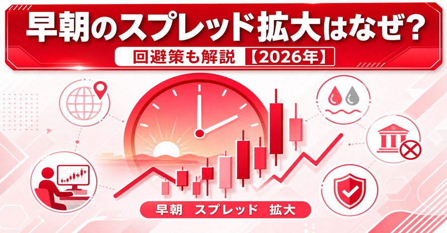 早朝のスプレッド拡大はなぜ?回避策も解説【2026年】