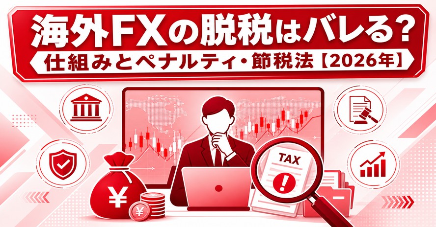 海外FXの脱税はバレる?仕組みとペナルティ・節税法【2026年】
