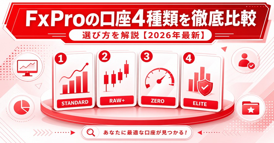 FxProの口座4種類を徹底比較|選び方を解説【2026年最新】