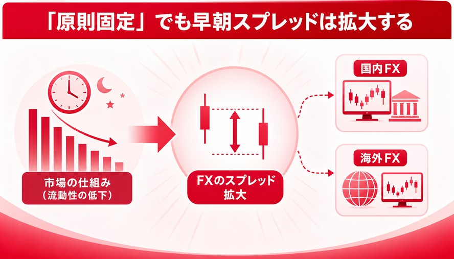 早朝 スプレッド 拡大