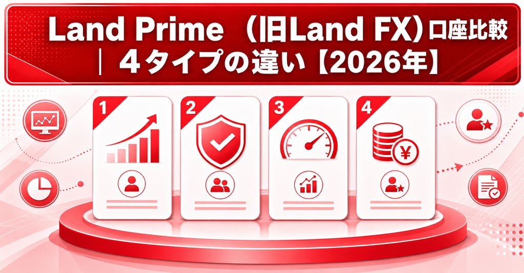 Land Prime(旧Land FX)口座比較|4タイプの違い【2026年】