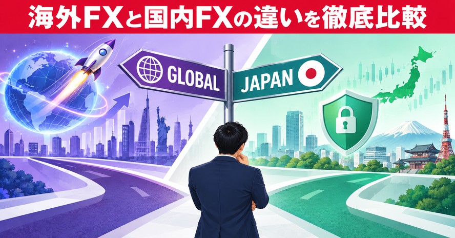 海外FXと国内FXの違い7選|税金・レバレッジ・安全性を徹底比較