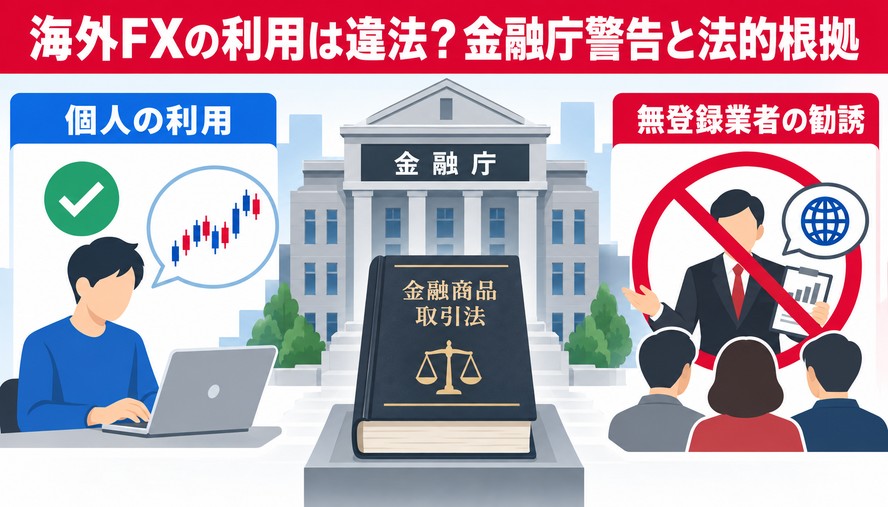 海外FXの利用は違法？金融庁警告と法的根拠